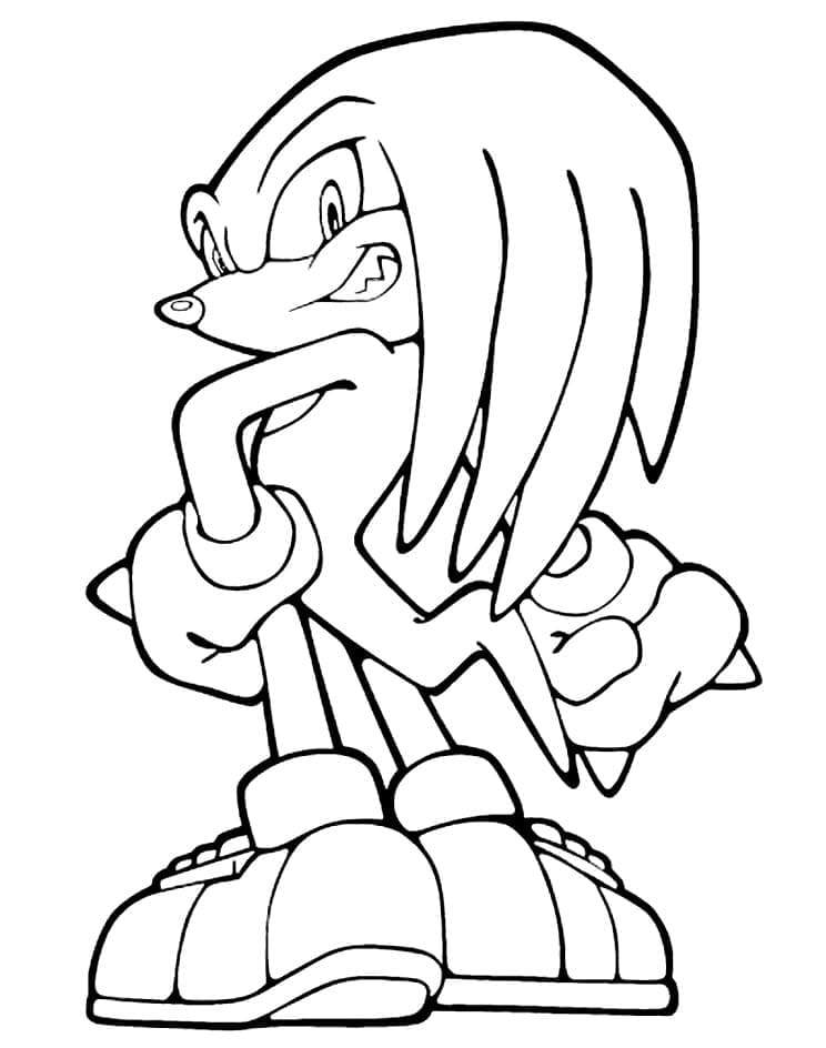 Desenho deKnuckles the Echidna Incrível para colorir