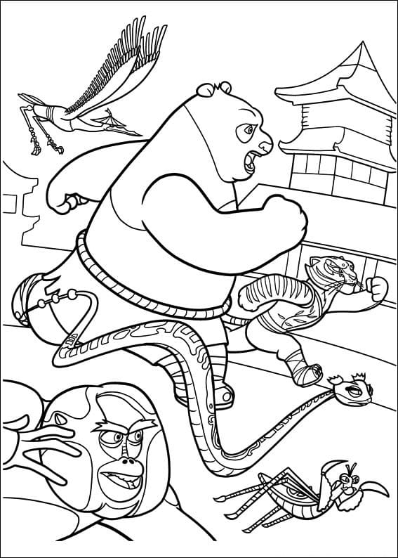 Desenho deKung Fu Panda 1 para colorir