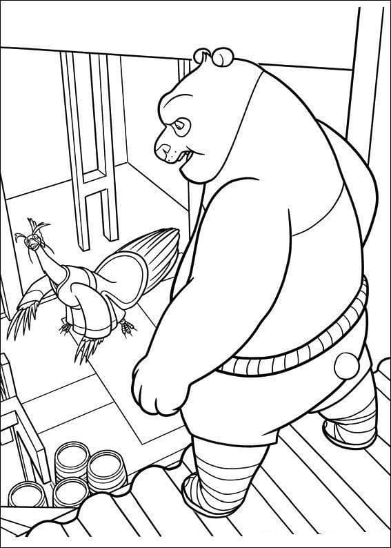 Desenho deKung Fu Panda 5 para colorir