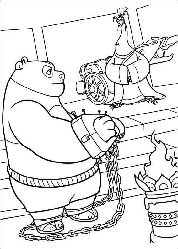 Desenho deKung Fu Panda 6 para colorir