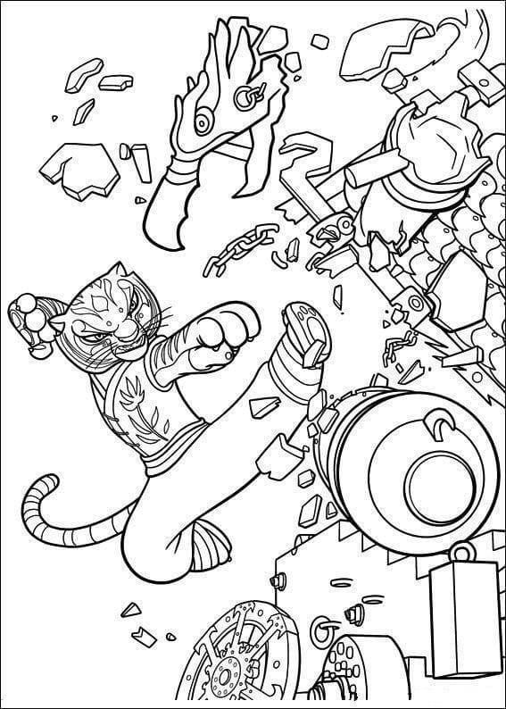 Desenho deKung Fu Panda 7 para colorir