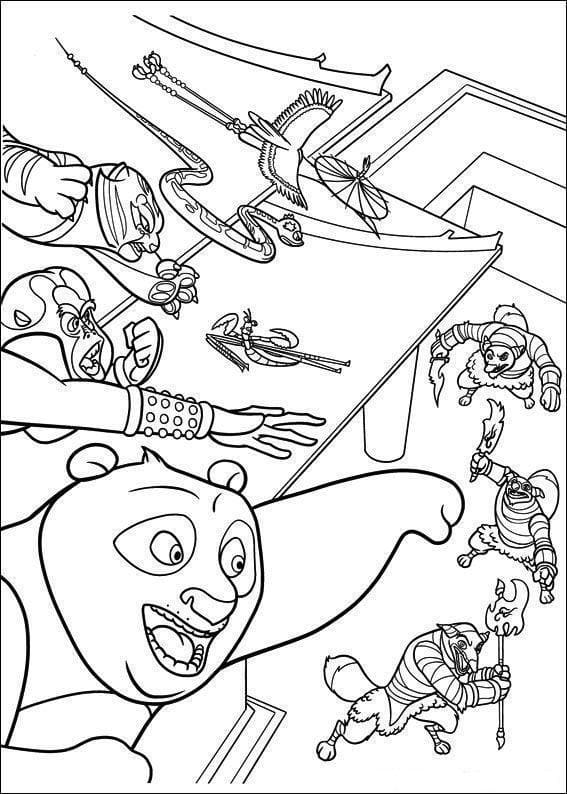 Desenho deKung Fu Panda 8 para colorir