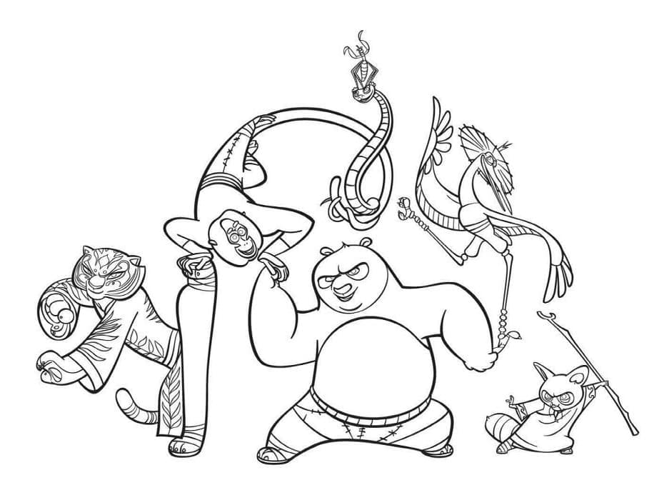 Desenho deKung Fu Panda Grátis para colorir