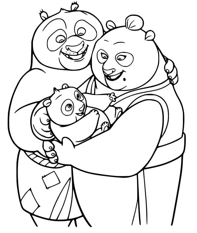 Desenho deKung Fu Panda Grátis Para Crianças para colorir