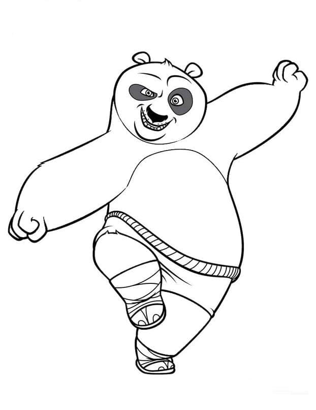 Desenho deKung Fu Panda Po para colorir