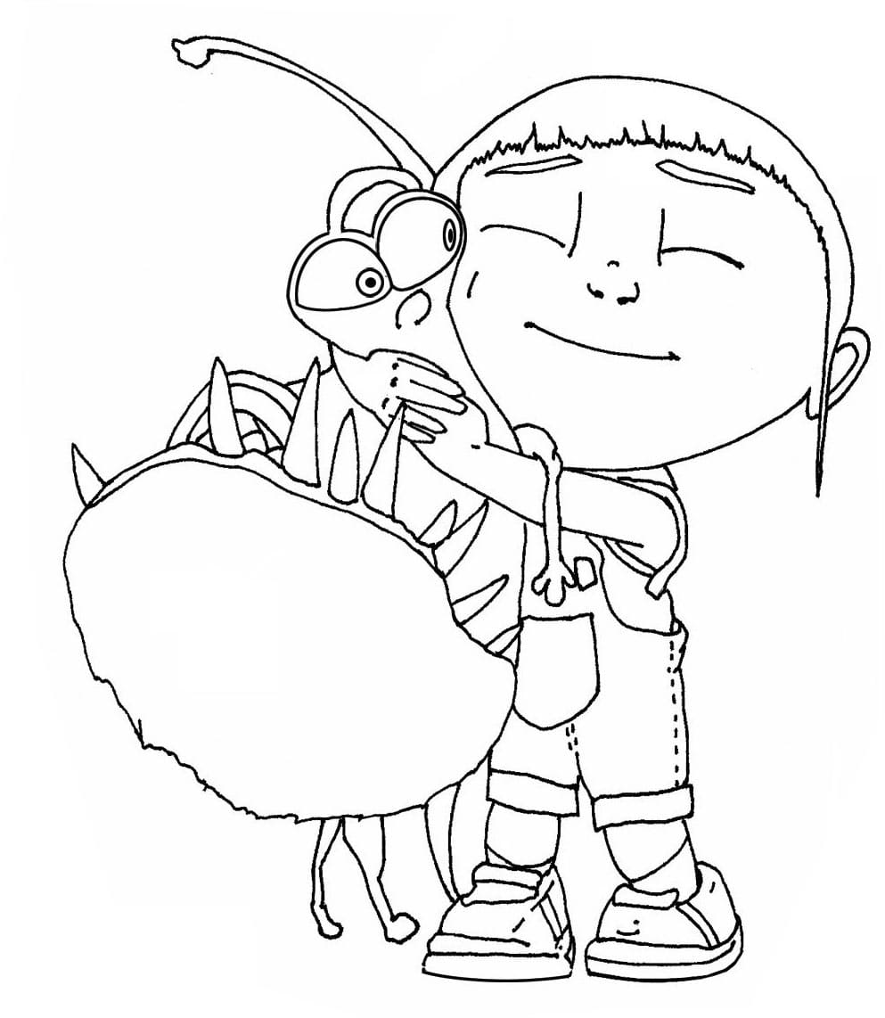 Desenho deKyle e Agnes para colorir