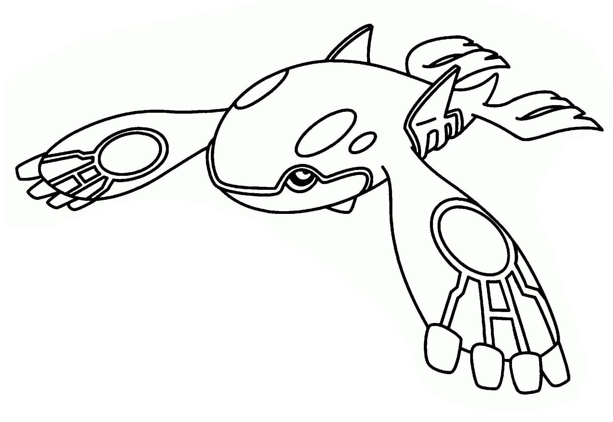 Desenho deKyogre Pokemon Para Crianças para colorir