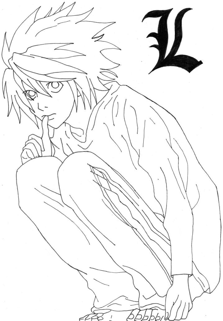 Desenho deL de Death Note para colorir