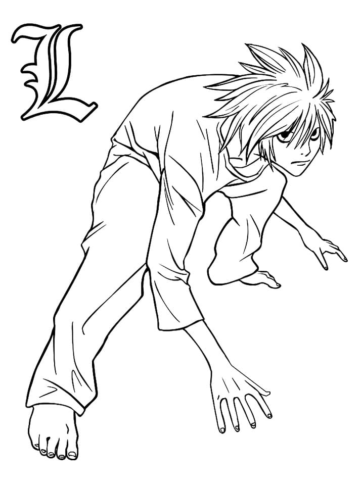 Desenho deL Death Note para colorir