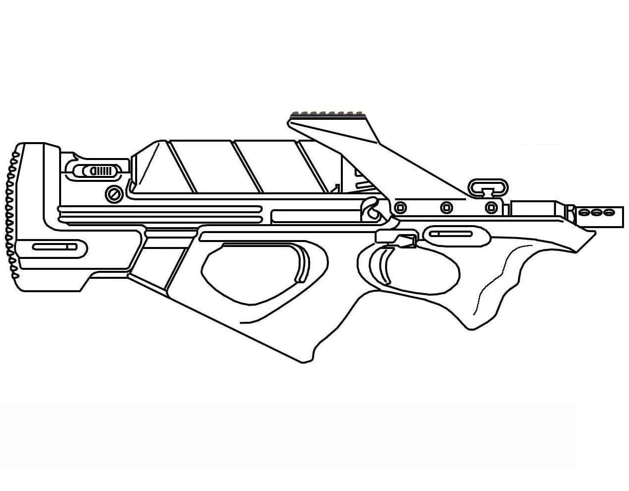 Desenho deLançador Nerf para colorir