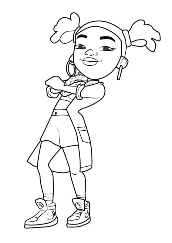 Desenho deLauren de Subway Surfers para colorir