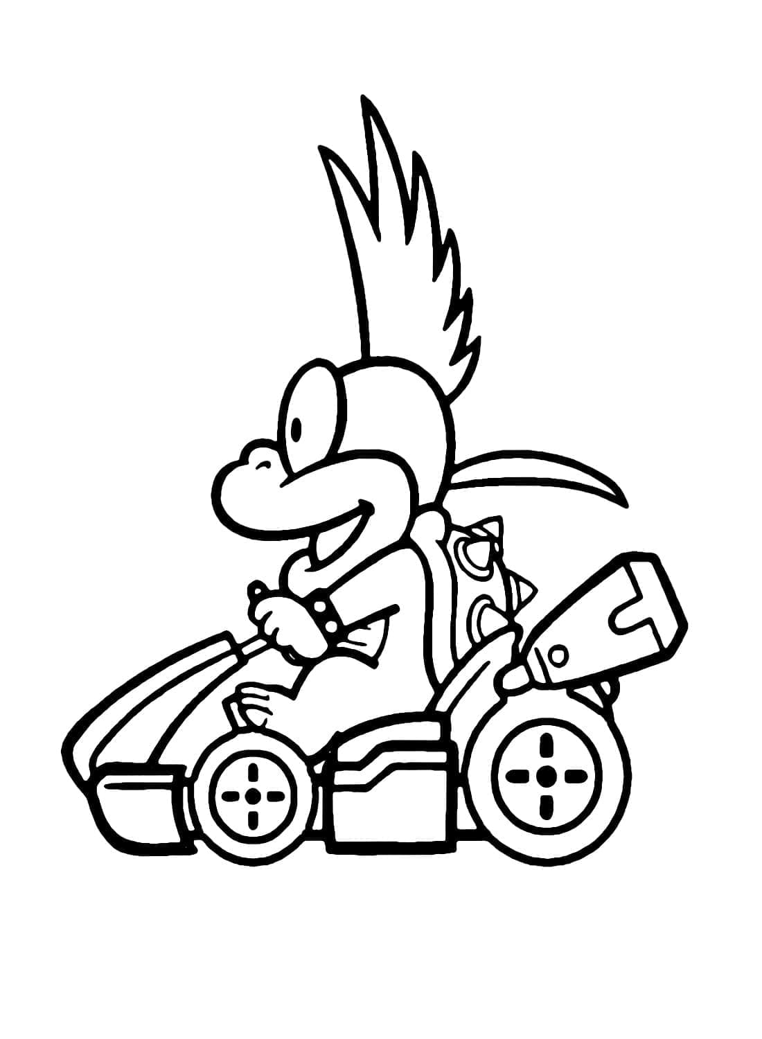 Desenho deLemmy Koopa Mario Kart para colorir