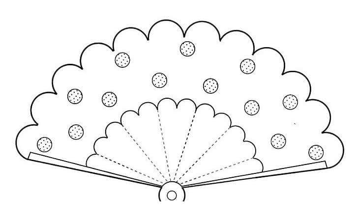 Desenho deLeque 3 para colorir