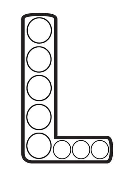 Desenho deLetra L Grátis Para Crianças para colorir