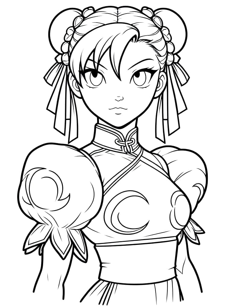 Desenho deLinda Chun Li para colorir