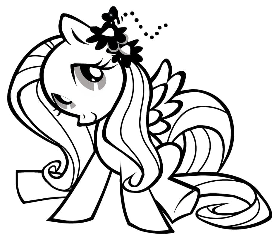 Desenho deLinda Fluttershy para colorir