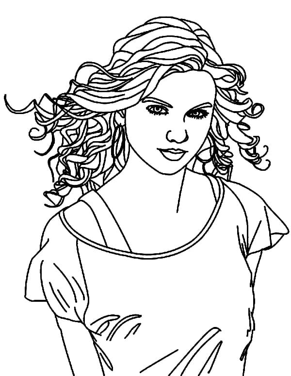 Desenho deLinda Taylor Swift para colorir