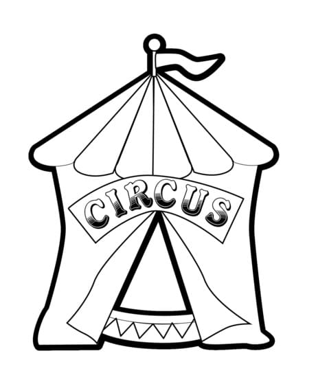 Desenho deLinda Tenda de Circo para colorir