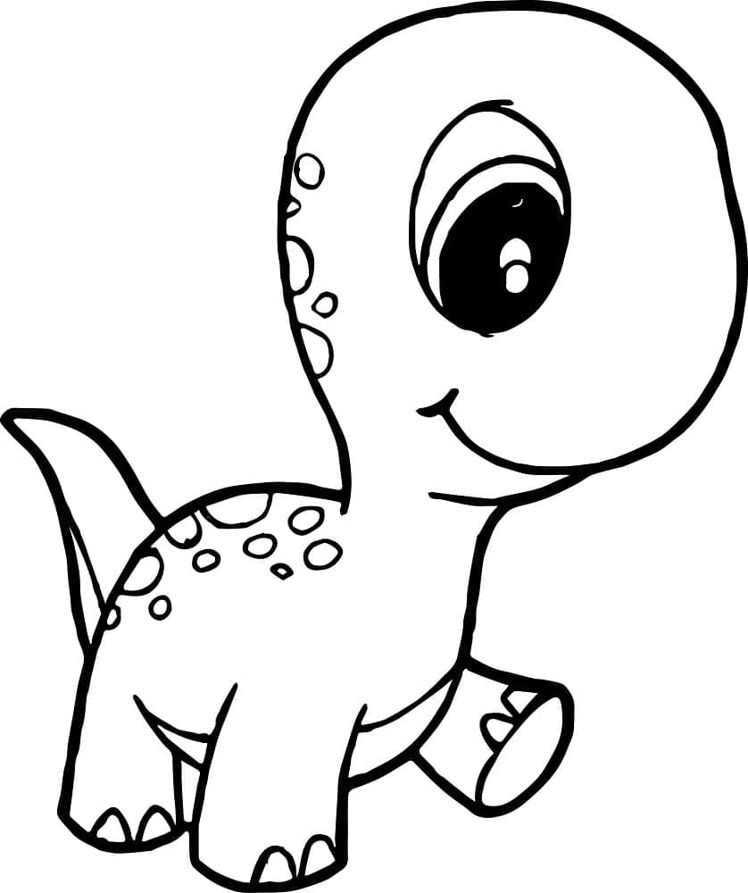 Desenho deLindo Bebê Dinossauro para colorir