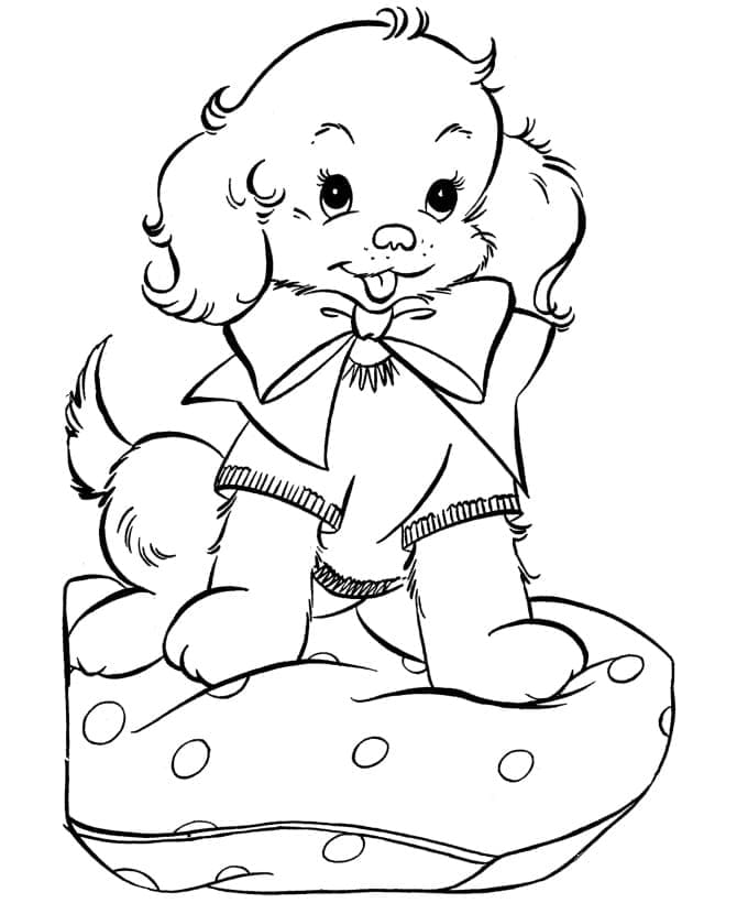 Desenho deLindo Cachorrinho para colorir