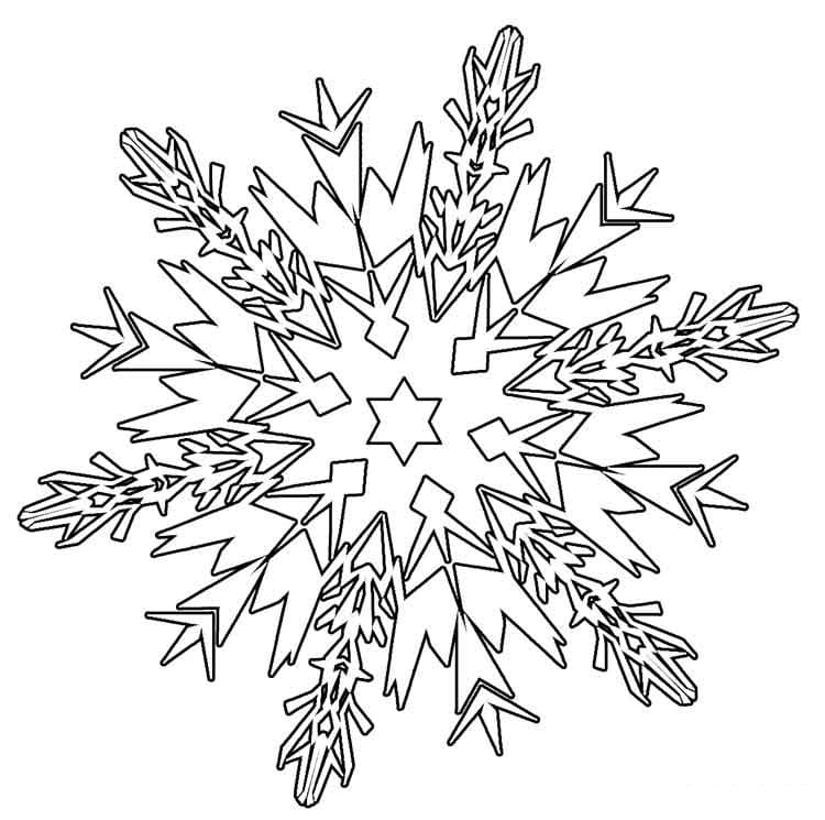 Desenho deLindo Floco de Neve para colorir