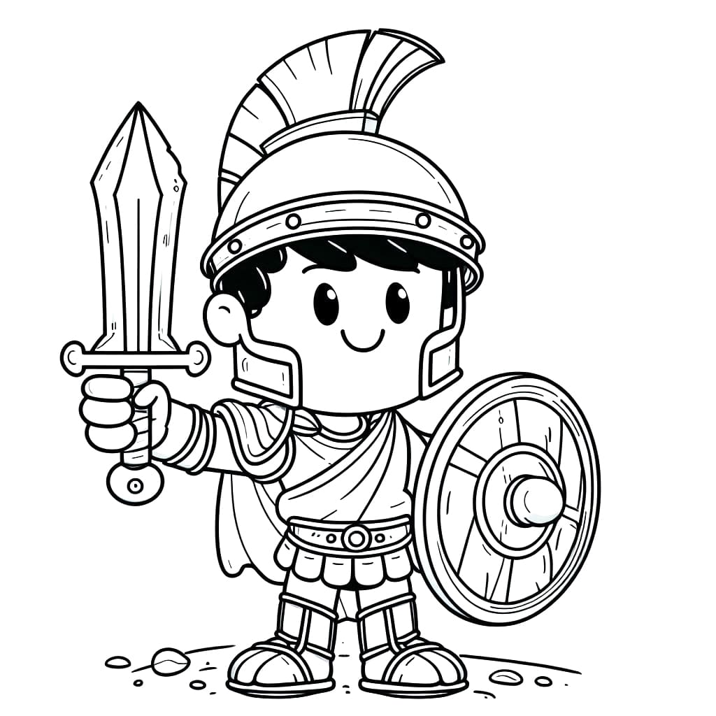 Desenho deLindo Gladiador para colorir