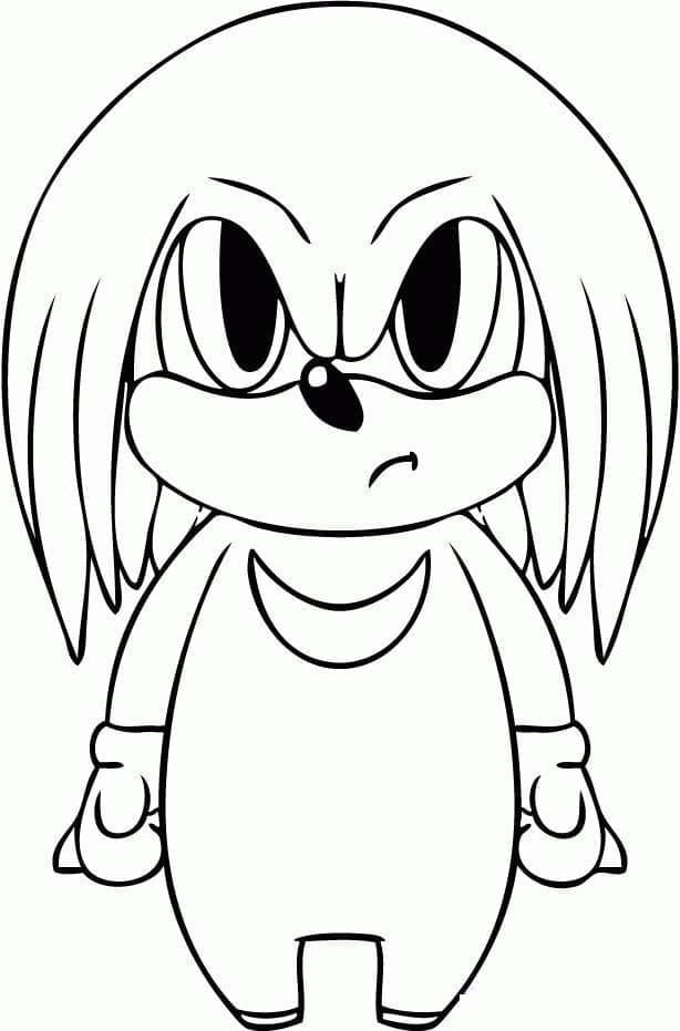 Desenho deLindo Knuckles the Echidna para colorir