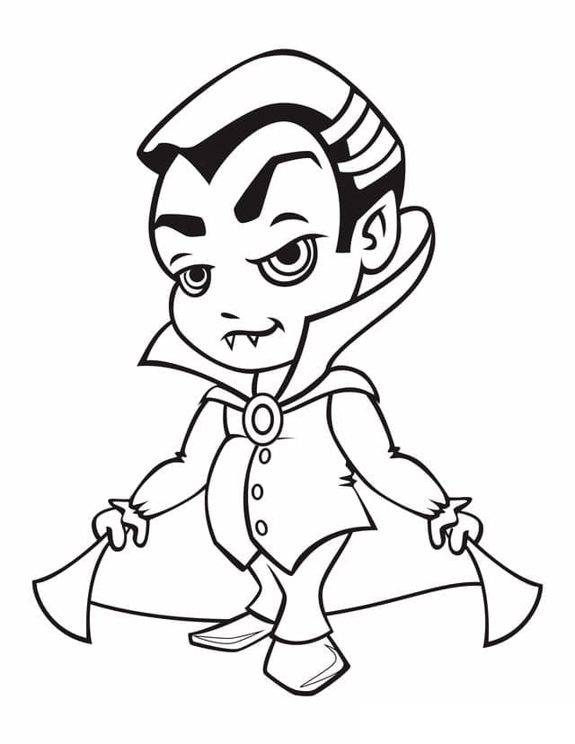 Desenho deLindo Menino Vampiro para colorir