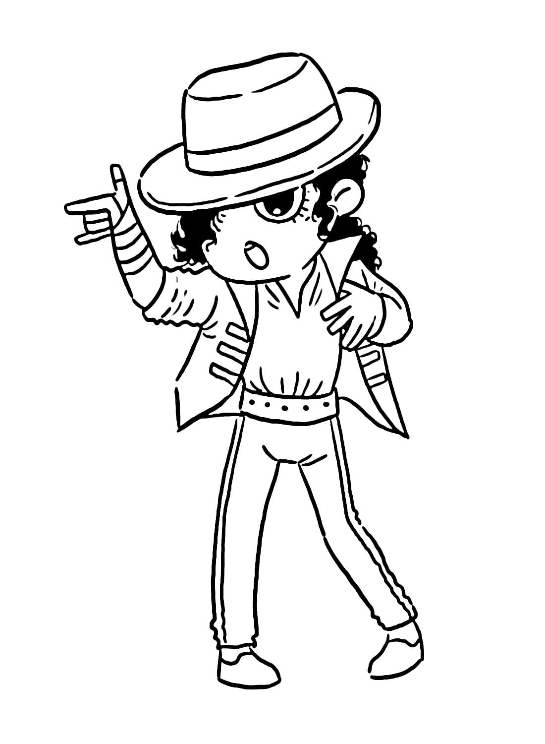 Desenho deLindo Michael Jackson para colorir