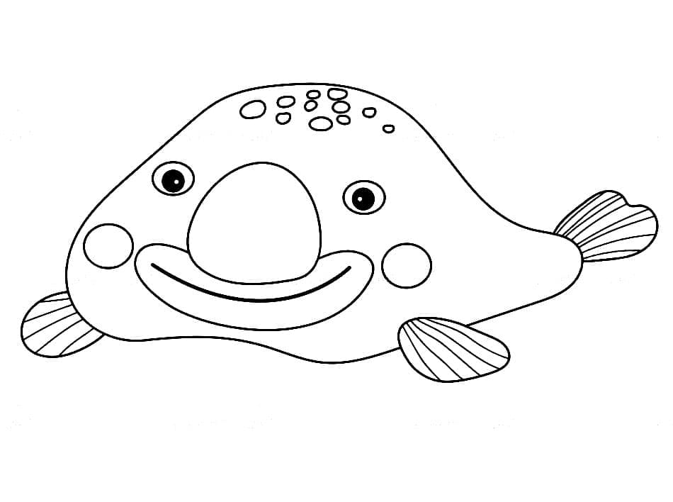 Desenho deLindo Peixe-bolha para colorir