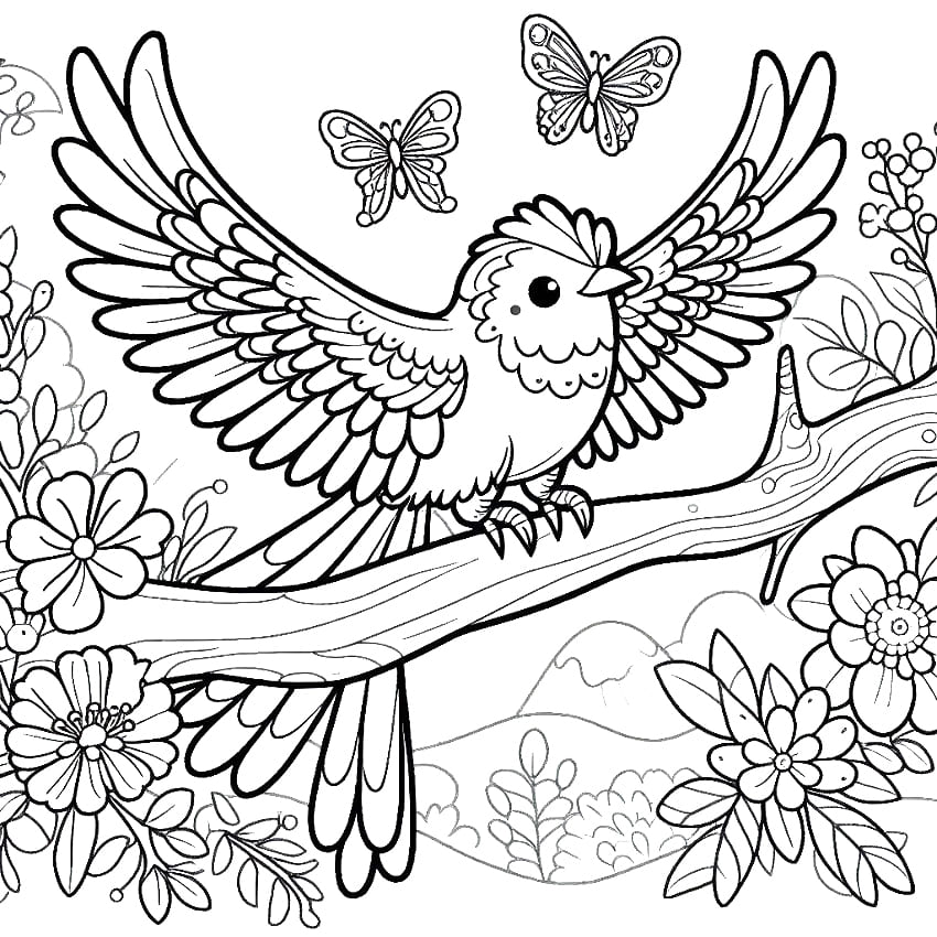 Desenho deLindo Quetzal para colorir