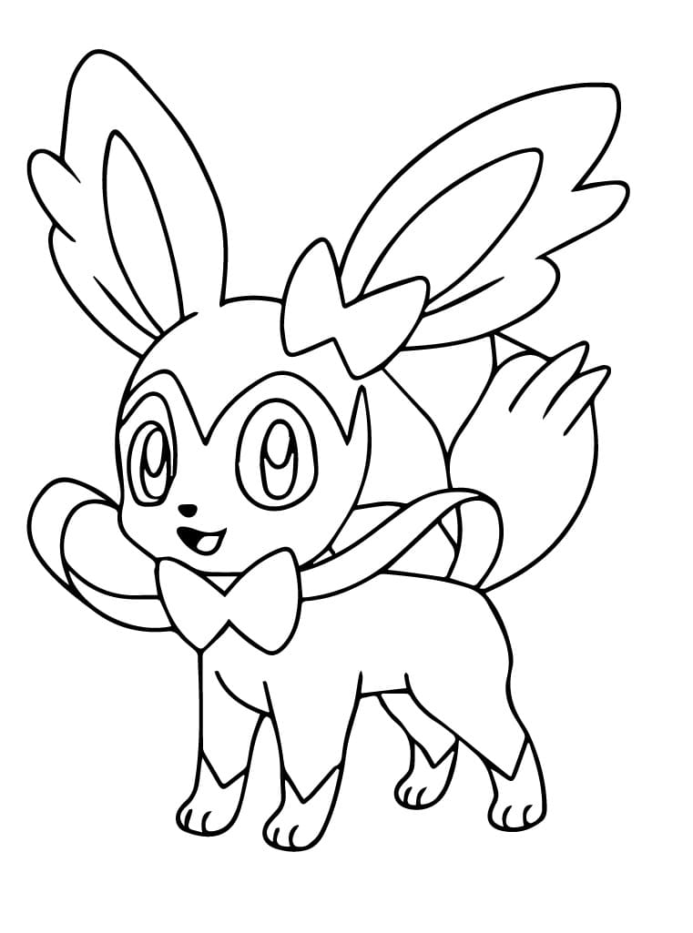 Desenho deLindo Sylveon para colorir