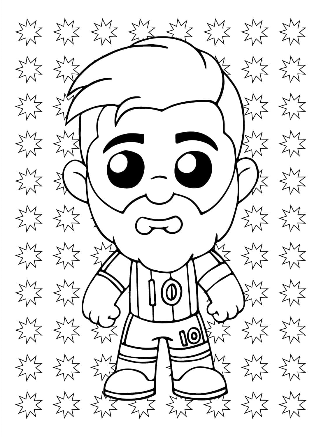 Desenho deLionel Messi Chibi para colorir