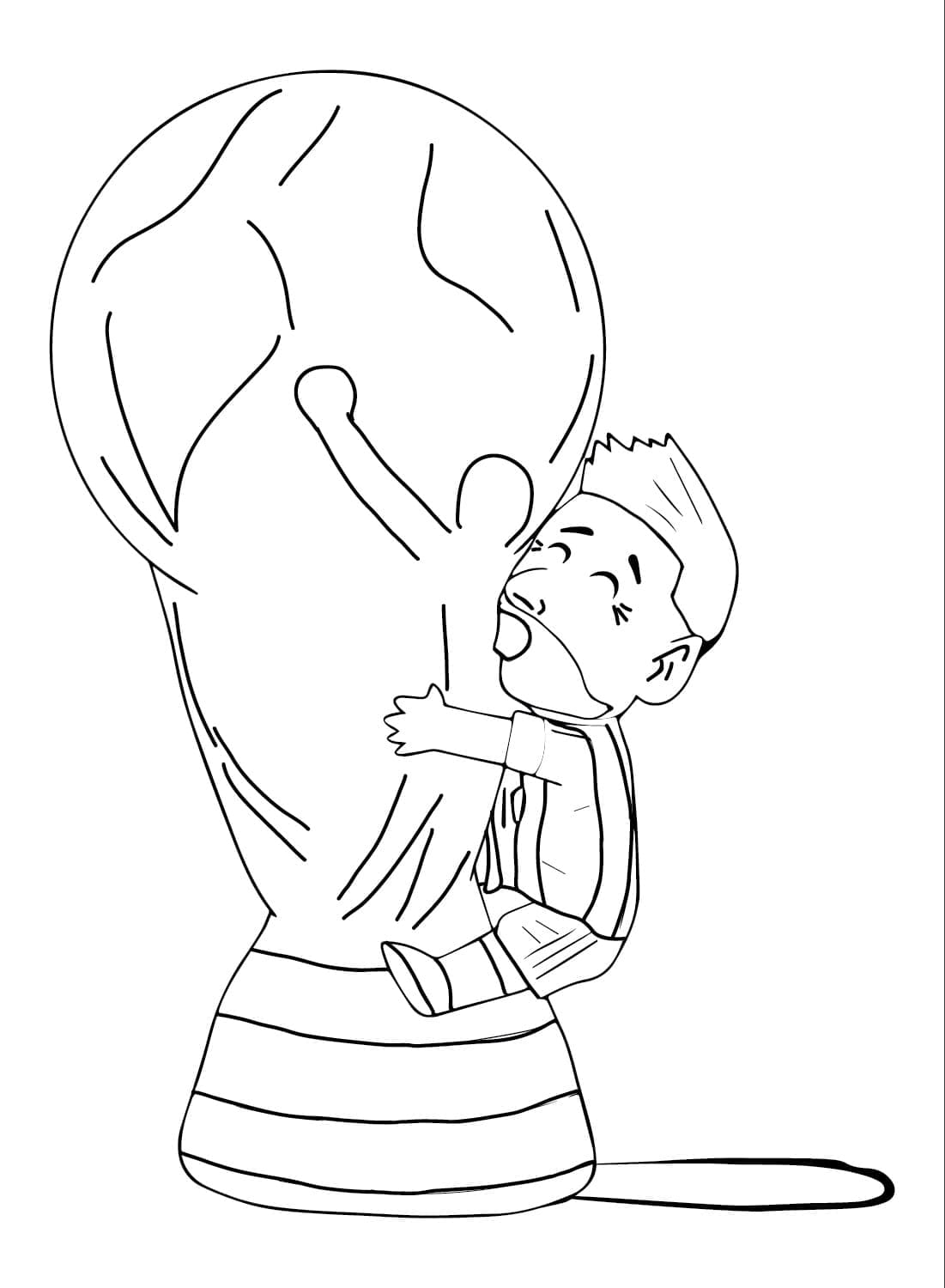 Desenho deLionel Messi Engraçado para colorir