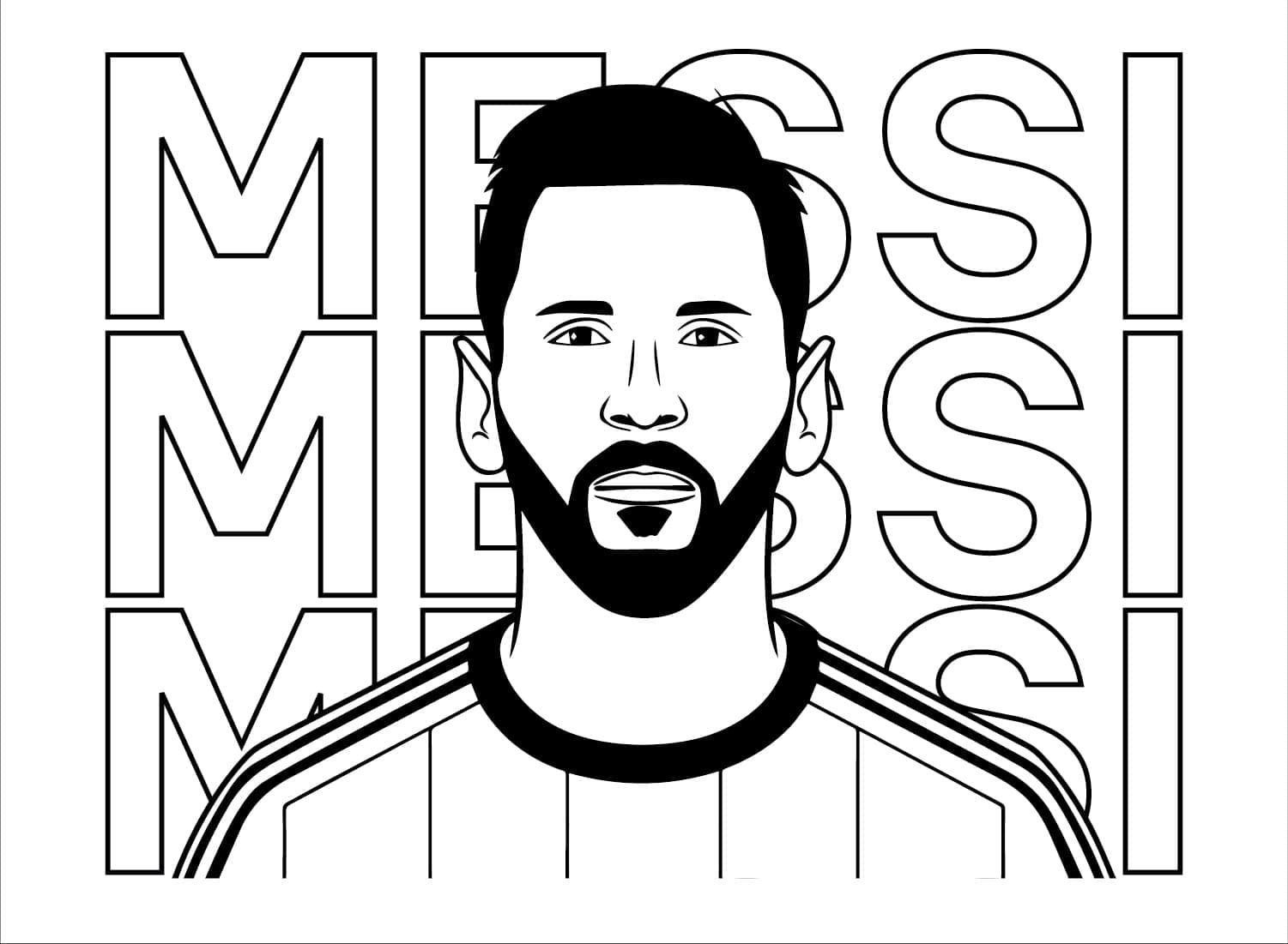 Desenho deLionel Messi Jogador de Futebol Argentino para colorir