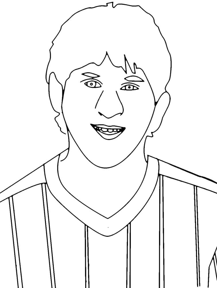 Desenho deLionel Messi Jovem para colorir