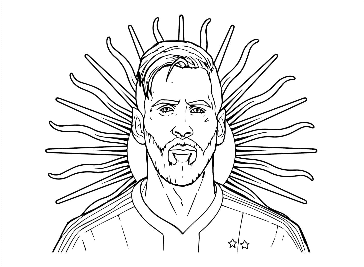 Desenho deLionel Messi Para Crianças para colorir