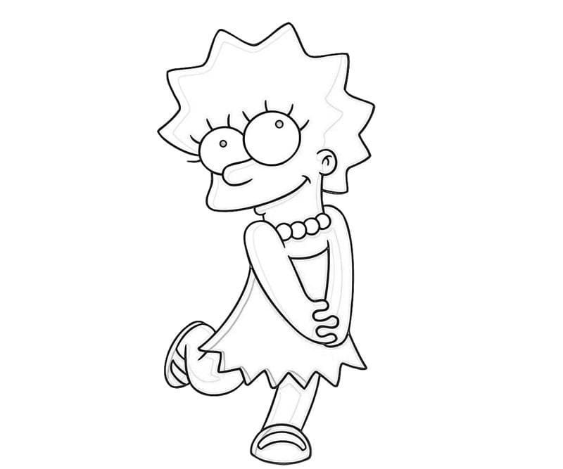 Desenho deLisa de Os Simpsons para colorir