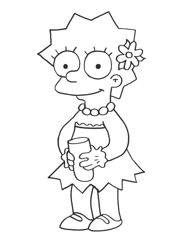 Desenho deLisa Os Simpsons para colorir