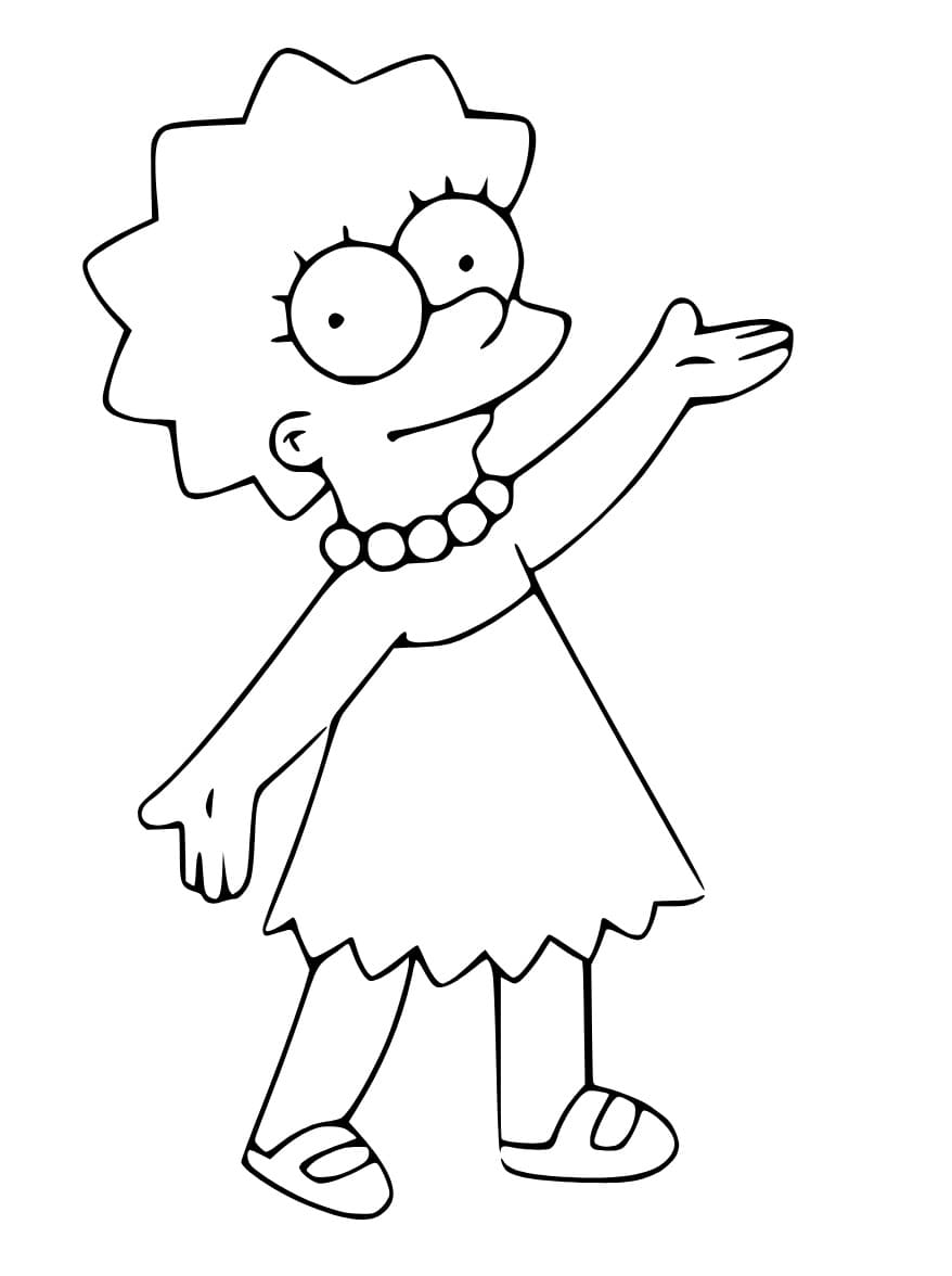 Desenho deLisa Simpson de Os Simpsons para colorir