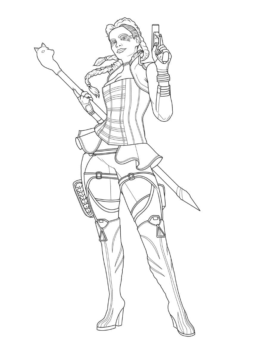 Desenho deLoba Apex Legends para colorir