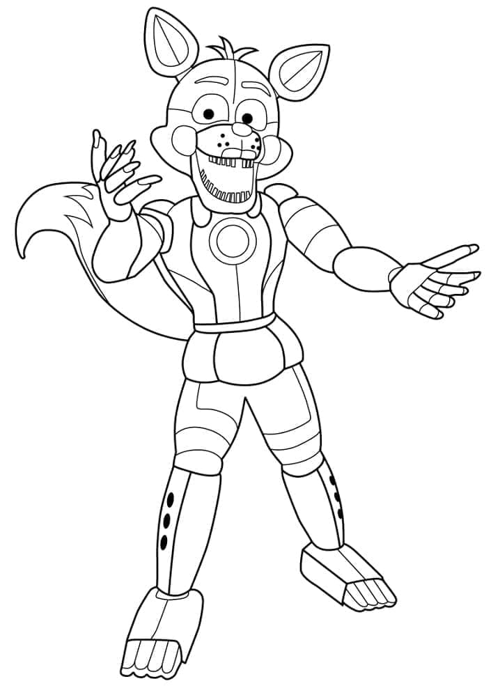 Desenho deLolbit de Animatronics FNAF para colorir