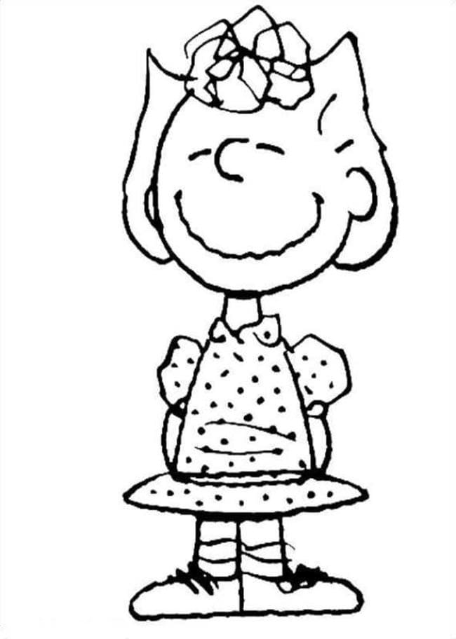 Desenho deLucy de Charlie Brown para colorir