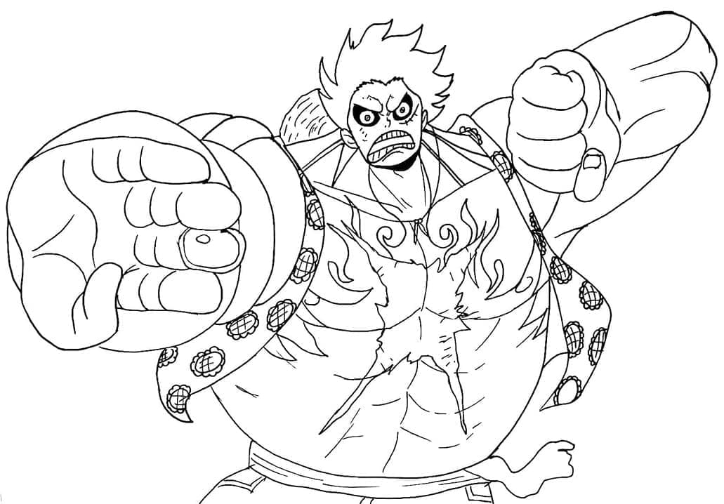 Desenho deLuffy Gear Fourth para colorir