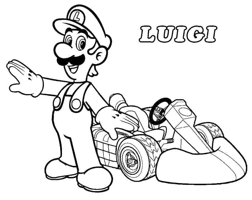 Desenho deLuigi Kart para colorir