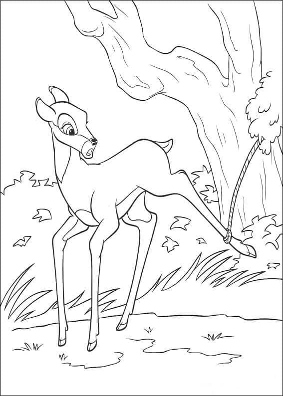 Desenho deMãe do Bambi para colorir