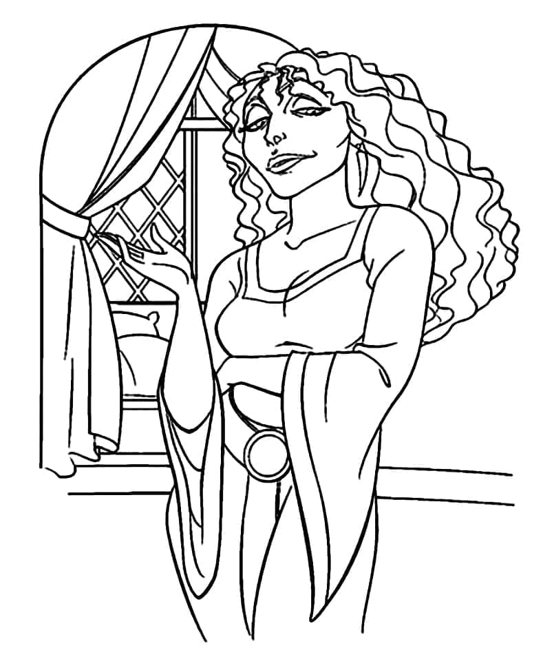 Desenho deMãe Gothel Disney Enrolados para colorir