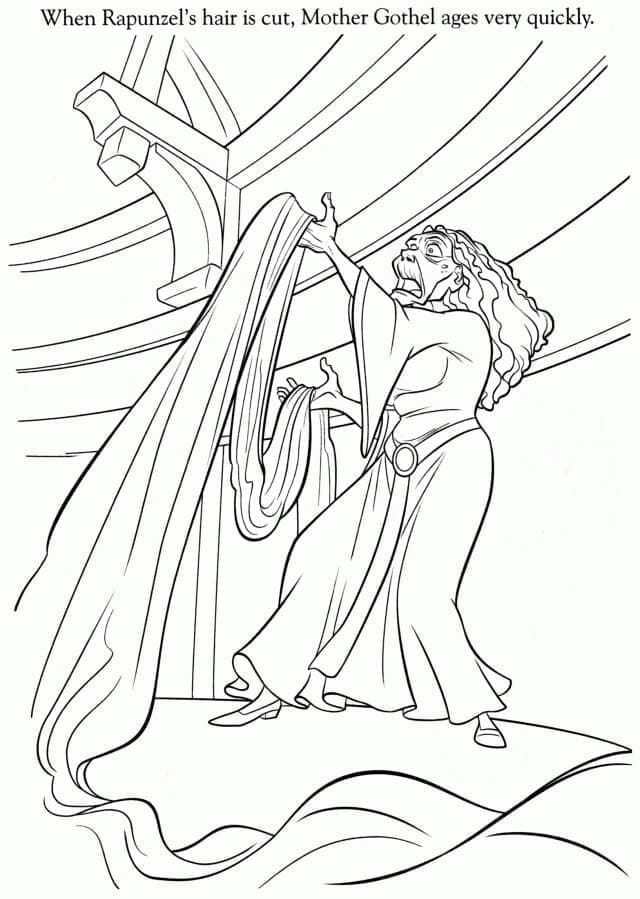 Desenho deMãe Gothel Malvada para colorir