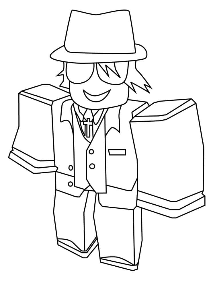 Desenho deMafia de Roblox para colorir