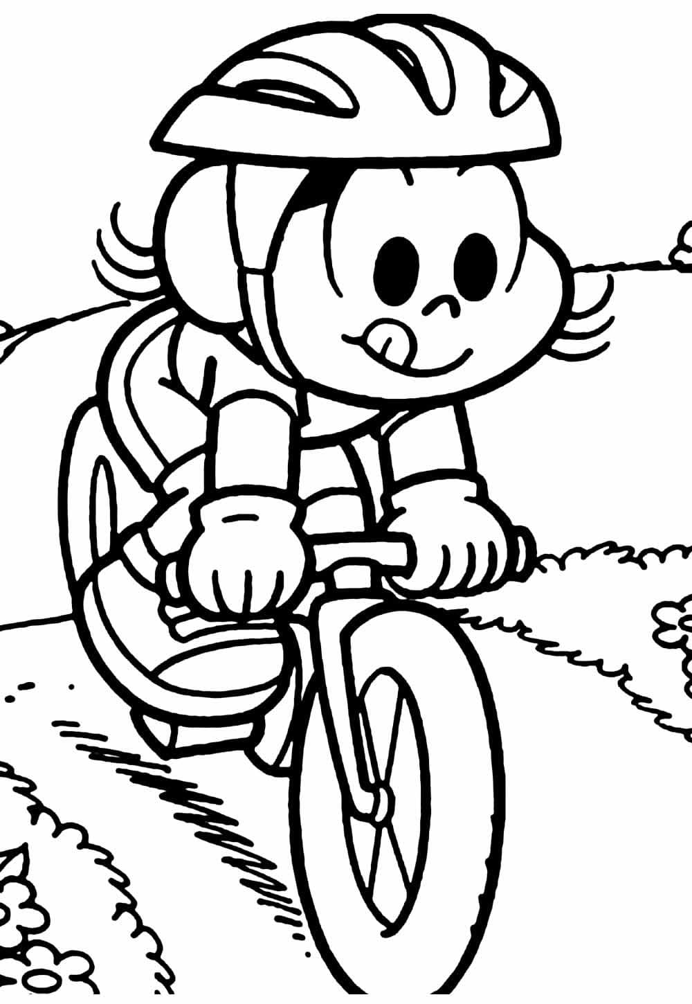 Desenho deMagali de Bicicleta para colorir